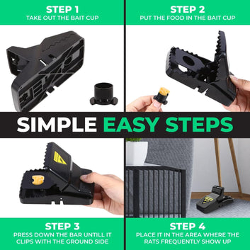 Mouse Trap   –Heavy Duty Reusable Plastic Durable & Safe Mouse Catcher for Effective Rodent Control